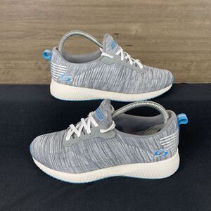 S Sport by Skechers Womens Bobs Squad 31370 Gray Running Shoes Sneakers Sz 7.5